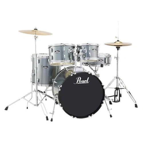 Pearl Roadshow 22Inch 5-Pcs Fusion Plus Drum Kit W/Hardware & Cymbals Charcoal Metallic 