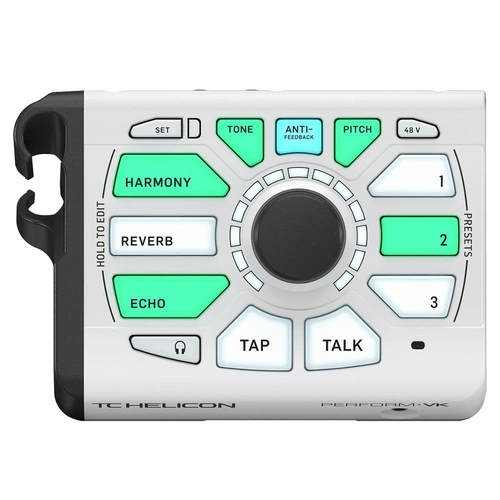 TC Helicon Ultimate Mic Stand-Mount Perform-VK White Vocal Processor