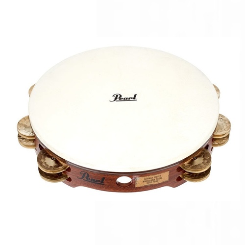 Pearl PETM-1018GS Tambourine Concert German Silver Jingles With Bag