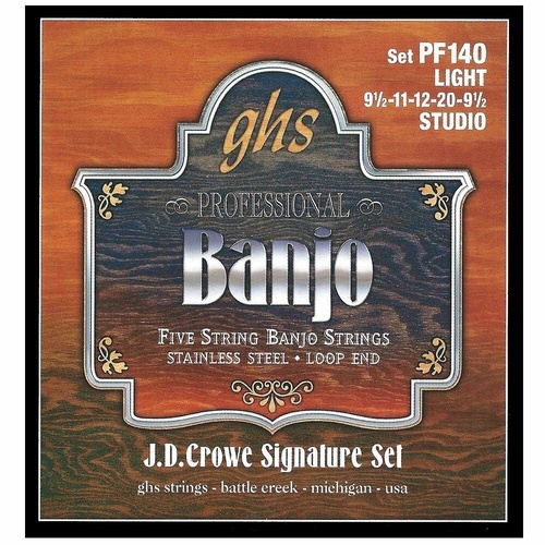 GHS J. D. Crowe Studio Signature 5-String Banjo Strings Light PF140
