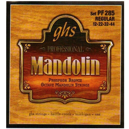 GHS Octave Mandolin,  Strings-GHS PF285, phophor bronze wound Regular 12 - 44