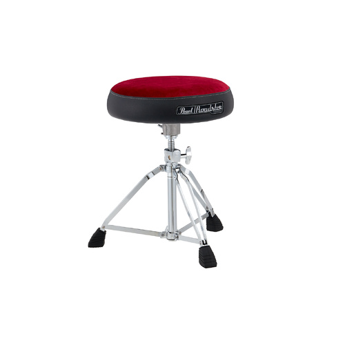 Pearl Roadster 15" Vented Round  Cloth Red Cushion Drum Throne