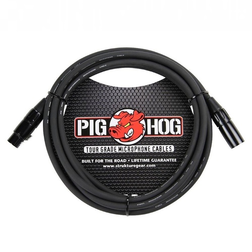 Pig Hog 8mm High Performance Microphone Cable, 10ft XLR to XLR