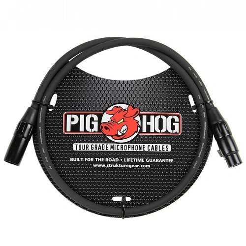 Pig Hog 8mm High Performance Microphone  Cable, 6ft XLR to XLR