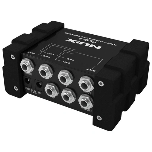 NU-X Mini 4-Channel Line Switcher 1 Input to 4 Outputs or 4 Inputs to 1 Output
