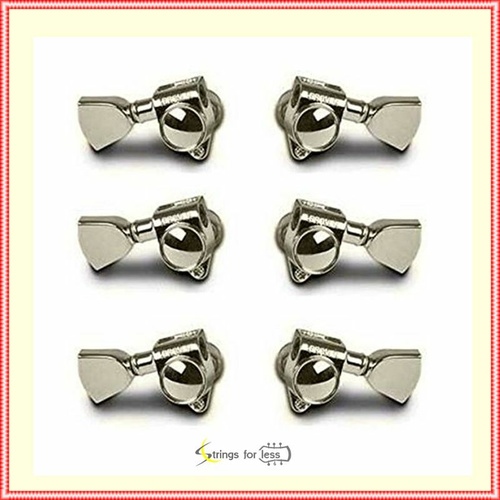 Gibson Modern Nickel Machine Heads with Metal Buttons Set of 6 