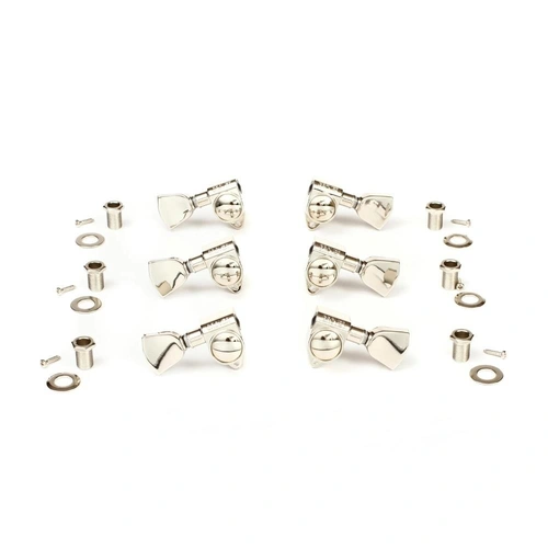 Gibson Modern Nickel Machine Heads with Metal Buttons Set of 6 