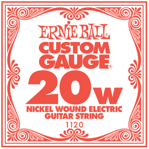 Ernie Ball Nickel Wound Single Guitar String .020 Gauge , 6 single strings PO1120