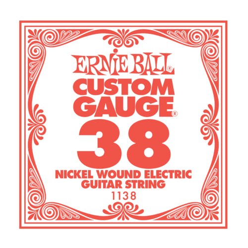 6 x Ernie Ball Nickel Wound Single Electric Guitar String .038 Gauge PO1138