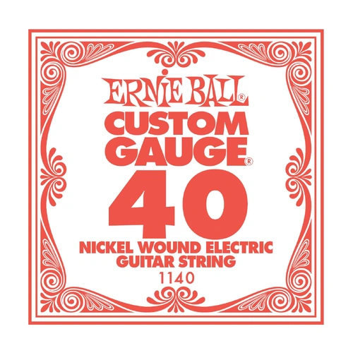Ernie Ball Nickel Wound Single Electric Guitar String .040 Gauge , 1 Single String