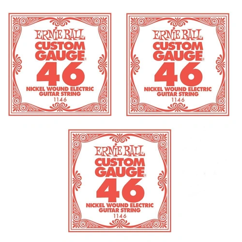 3 x Ernie Ball Nickel Wound Single Electric Guitar String .046 Gauge PO1146