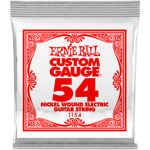 6 x Ernie Ball Nickel Wound Single Electric Guitar String .054  Gauge PO1154