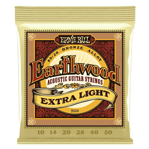 Ernie Ball 2006 80/20 Bronze Extra Light Acoustic Guitar Strings 10-50