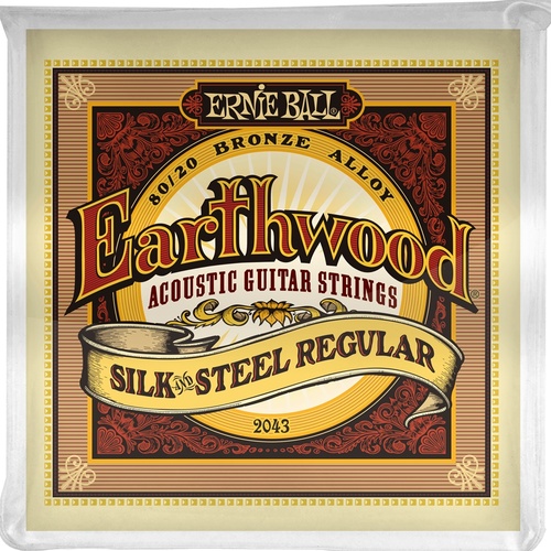 Ernie Ball 2043 Earthwood Silk & Steel Regular Acoustic Guitar Strings 13-56