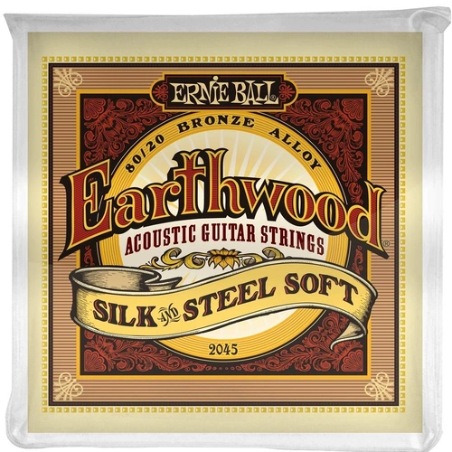 Ernie Ball 2045 80/20 Bronze Silk & Steel Soft Acoustic Guitar Strings 11-52 