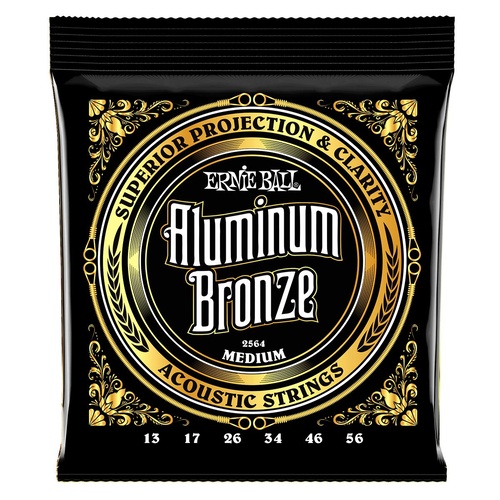 Ernie Ball 2564 Aluminum Bronze Acoustic Guitar Strings - .013 -.056 Medium