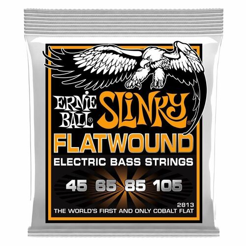 Ernie Ball P02813 Hybrid Slinky Flatwound Bass Guitar Strings 45 - 105