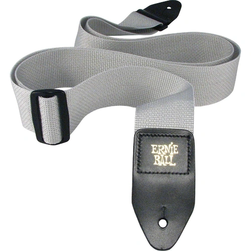 Ernie Ball 4046  Polypro Guitar Strap Leather Ends Grey  Adjustable Way Long