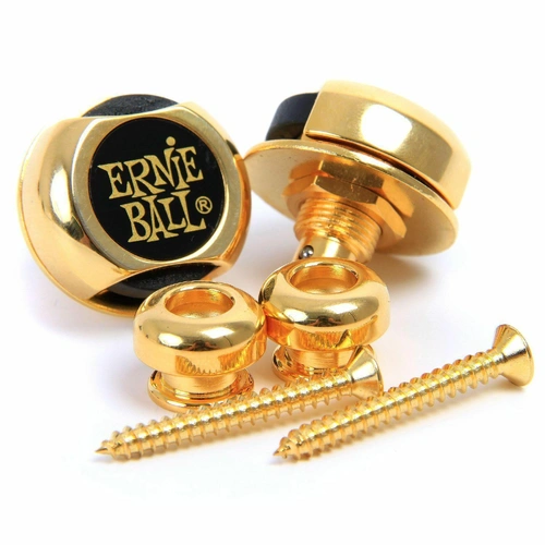 Ernie Ball Gold Super Strap Locks Guitar /  Bass StrapLocks Pair of 2