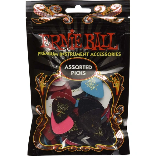Ernie Ball Assorted Size and Color Picks, Bag of 144 Picks