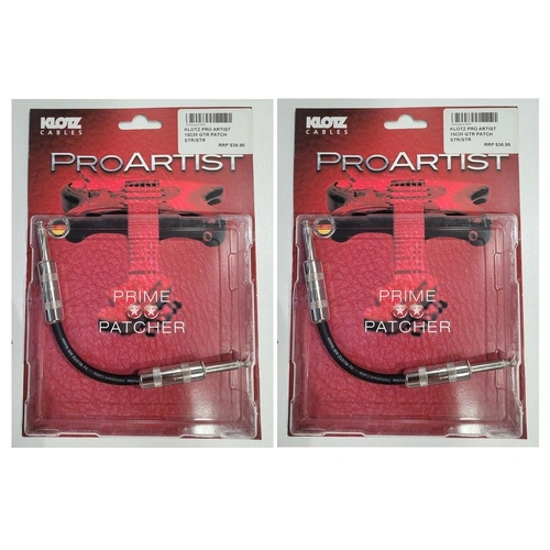 Klotz Pro Artist 15cm Patch Cables  - Straight to Straight  - 2 Cables