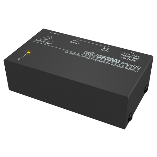 The Behringer Ultra-Compact Micropower PS400 Pre Amplifier Phantom Power Supply