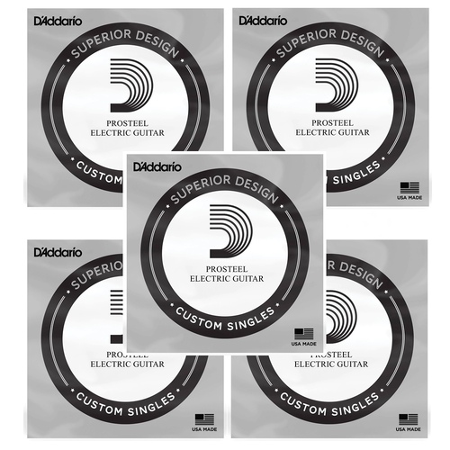 5 x D'Addario PSG026 ProSteels Electric Guitar  One Single String, .026  Wound