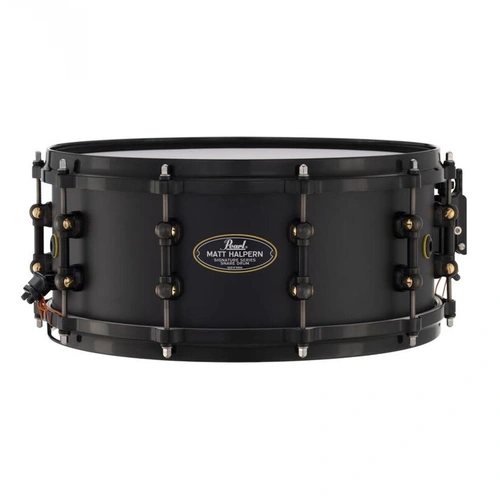 Pearl Matt Halpern Signature Snare Drum 14 x 6" -  Black Brass