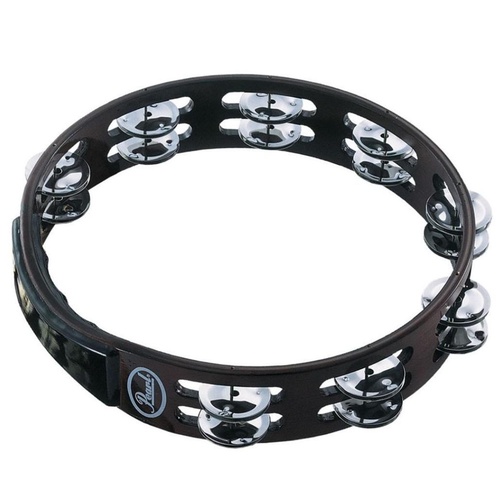 Pearl PTH-10B Tambourine Headless Wood Frame Stainless Steel Jingle 10in