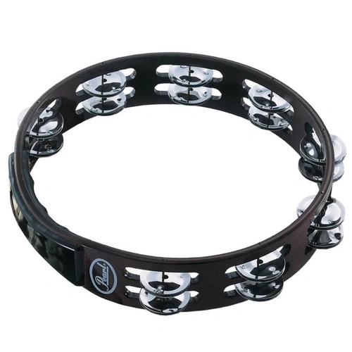 Pearl PTH-10B Tambourine Headless Wood Frame Stainless Steel Jingle 10in