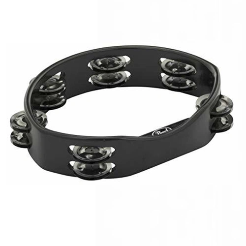 Pearl PTM-09BK Primero Series Rock Tambourine Double Millenium Chrome Jingles