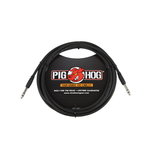 Pig Hog Cable – 1/4″ TRS, - 1/4" TRS  -  10 FOOT