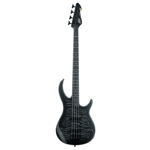 Peavey Millennium Series 4-String Bass Guitar Trans Black Quilted Maple Top