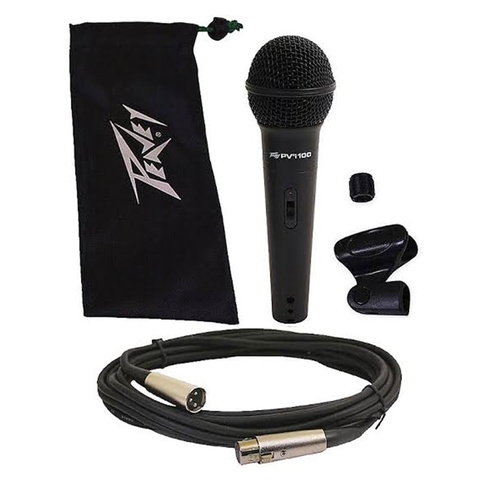 Peavey PVi 100 Dynamic Microphone w/ xlr Cable and mic clip and bag