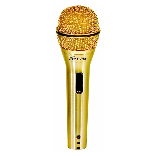Peavey PVi2 Dynamic Cardioid Microphone Gold with XLR Cable mic clip and bag