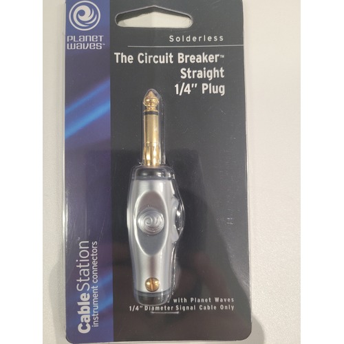 D'addario Planet Waves 1/4" Circuit Breaker plug - Straight