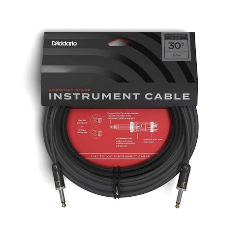 Planet Waves American Stage Instrument Cable - 30', Straight to Straight Ends