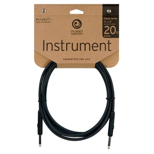 D'addario Planet Waves 20ft Classic Series 1/4" Instrument Cable  Straight plugs