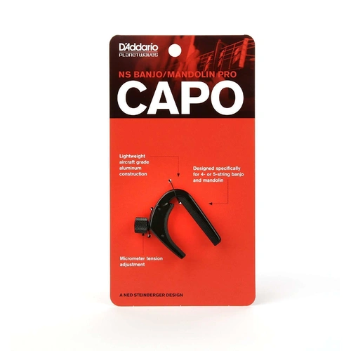 D'Addario Planet Waves NS Banjo capo / Mandolin Capo Pro Black