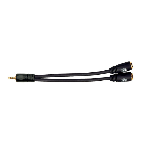 D'Addario 1/8 Inch Male Stereo to Dual 1/8 Inch Female Stereo Adaptor