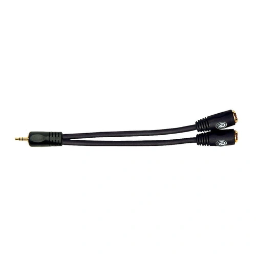 D'Addario 1/8 Inch Male Stereo to Dual 1/8 Inch Female Stereo Adaptor
