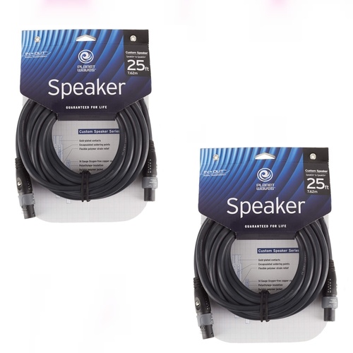 D'Addario SpeakOn Speaker Cable Custom Series 25 foot - 2 Pack