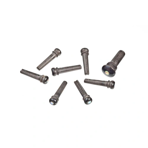 D'Addario Ebony Bridge Pins with End Pin Set, Abalone Inlay