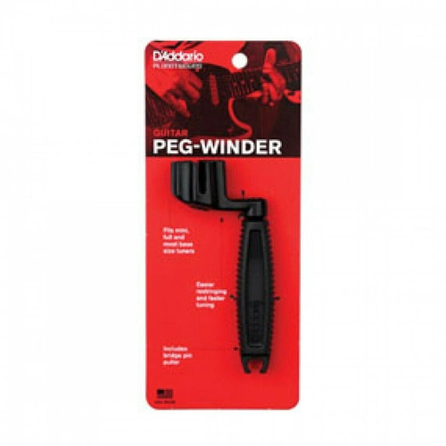 D'Addario Planet Waves Ergonomic Guitar Peg Winder with Pin Puller