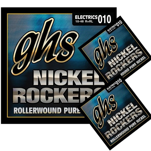 3 Sets  GHS R+RL Pure Nickel Rockers Light Electric Guitar Strings 10 - 46