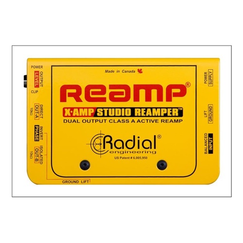 Radial X-Amp 2-channel Active Re-Amping Device Dual Output PSU Inc
