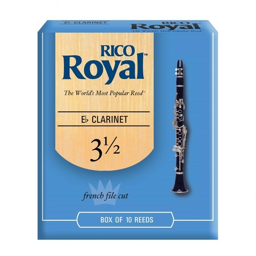 Ddaddario Woodwinds Rico Royal E-Flat Clarinet Reeds Strength 3.5, 10-Pack