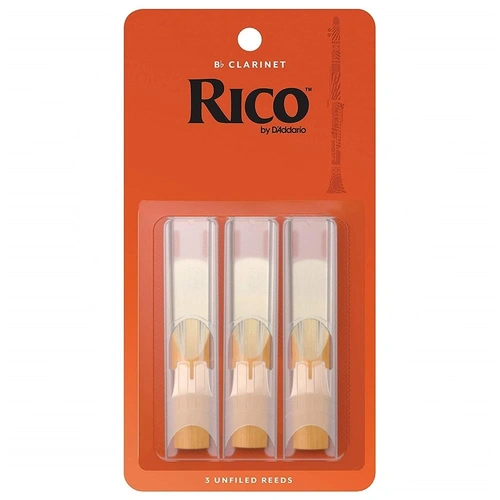 3 Reeds D'addario Rico Woodwinds Bb Clarinet Reeds Strength 2 
