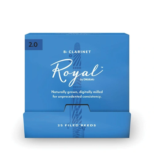 Royal by D'Addario Bb Clarinet Reeds, #2.0, 25-Count Single Reeds