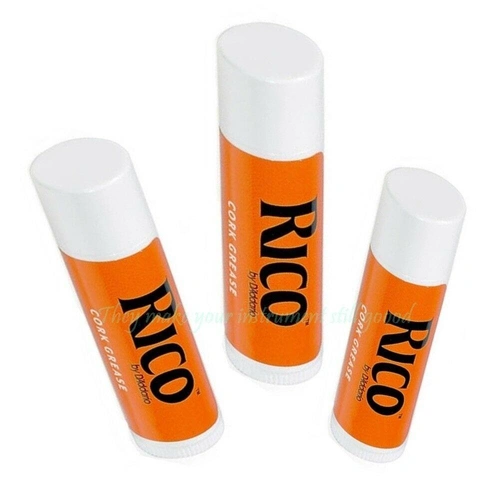 3 x Rico Premium Cork Grease Tube Lipstick Style Woodwind Clarinet Saxophone